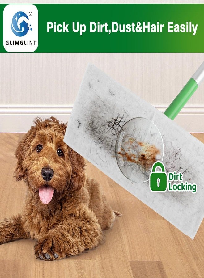 GLIMGLINT Dry Sweeping Cloths Pads Compatible with Swiffer Sweeper- Disposable Duster Refills Mop Pads for Cleaning Dust, Hair, Dirt, Disposable Duster Mop Pad 120PK - Image 5